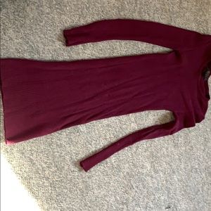 Burgundy body on sweater dress